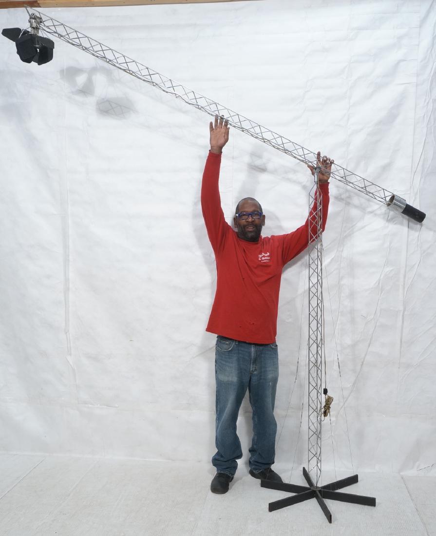 Large CURTIS JERE Crane Floor Lamp. Counterbalanc (1 of 18)