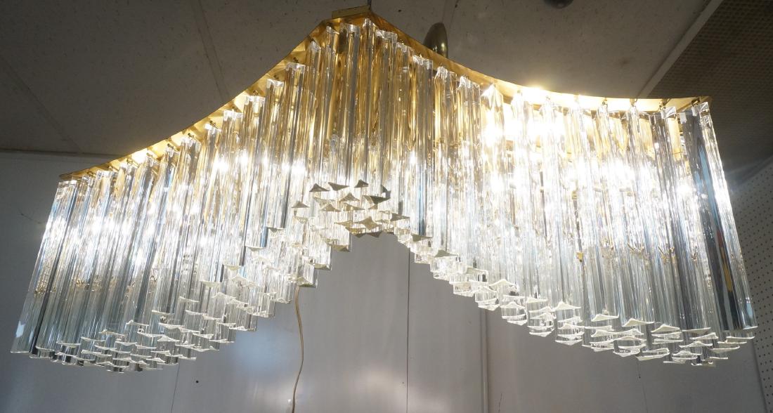 Large Chevron Form CAMER Hanging Prism Chandelier (1 of 15)