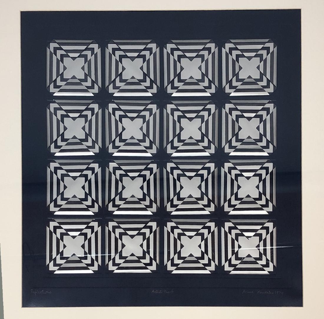 ANNE YOUKELES "Reflections" 3D Op Art Print. Embo (1 of 6)