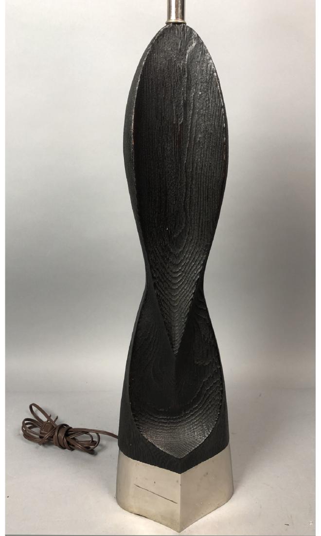 LAUREL Carved Wood Sculptural Modern Table Lamp. (1 of 7)