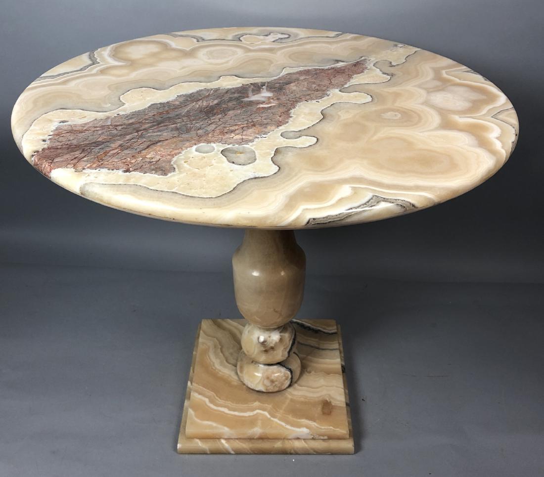 Naturalist Alabaster Round Side End Table. Modern (1 of 7)