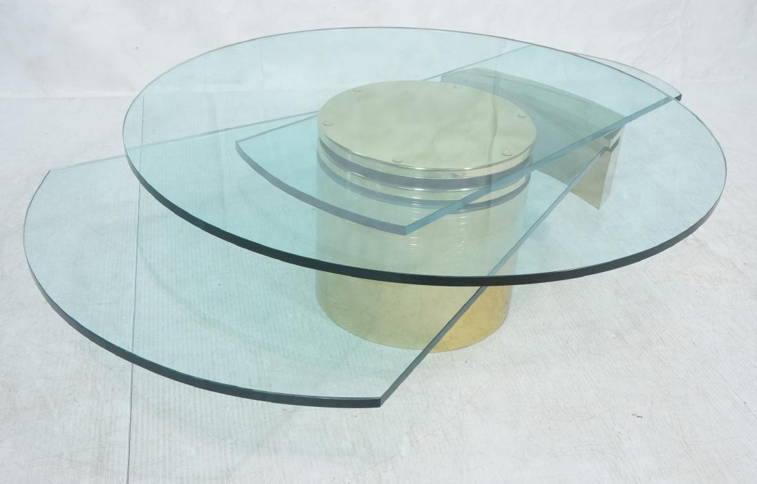 DAKOTA JACKSON Revolving Sculptural Glass Table. (1 of 10)