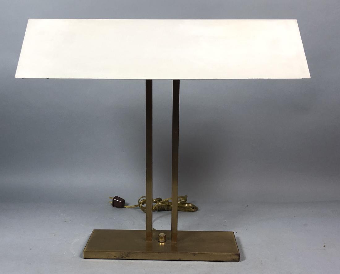 NESSEN Brass Double Arm Table Lamp. Off white ena (1 of 9)