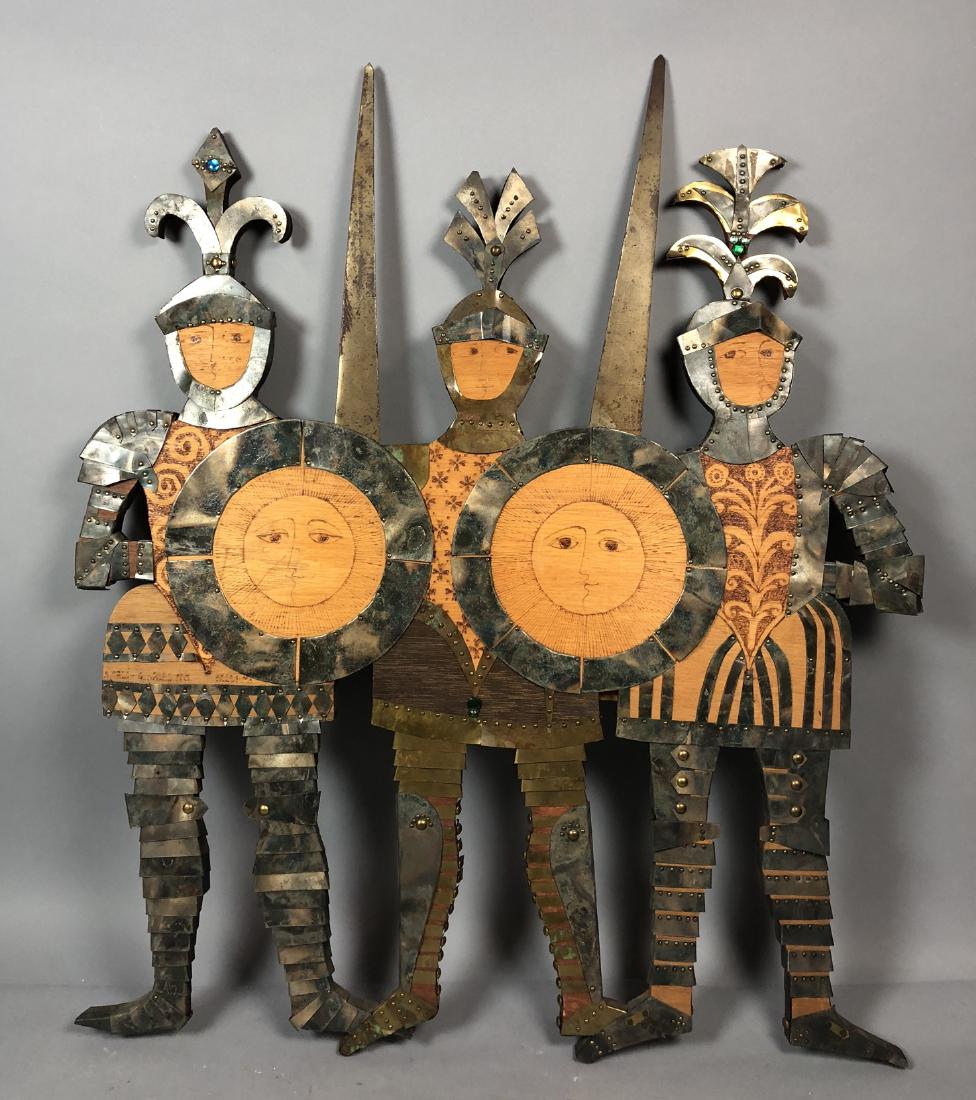 Brutalist Metal Wood Wall Sculpture S. CALI G SAL (1 of 9)