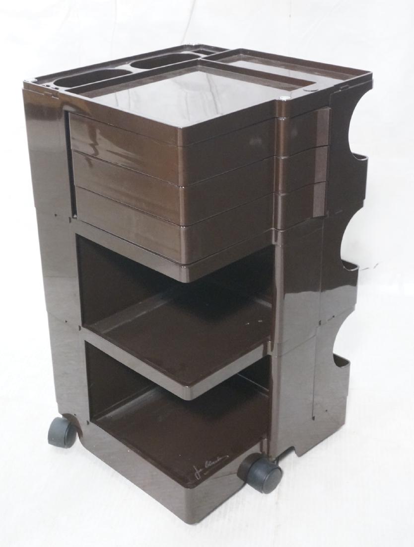 Brown KARTELL by JOE COLOMBO "Boby" Rolling Cart. (1 of 7)