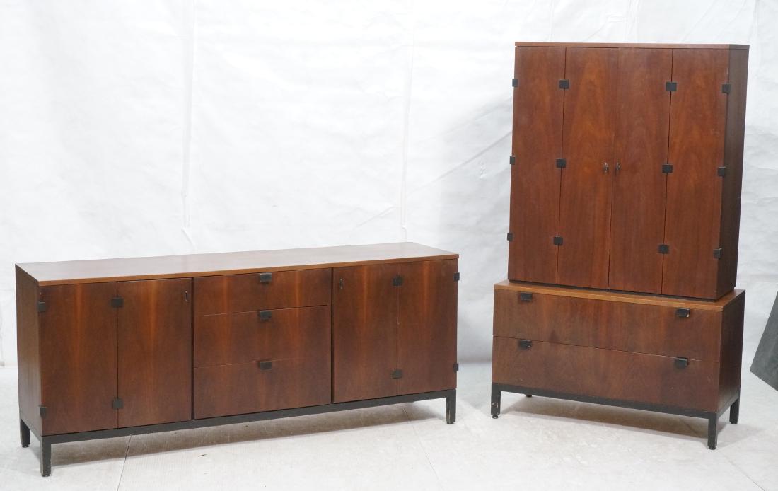 2pc Baughman American Modern Walnut Bedroom Set D (1 of 15)