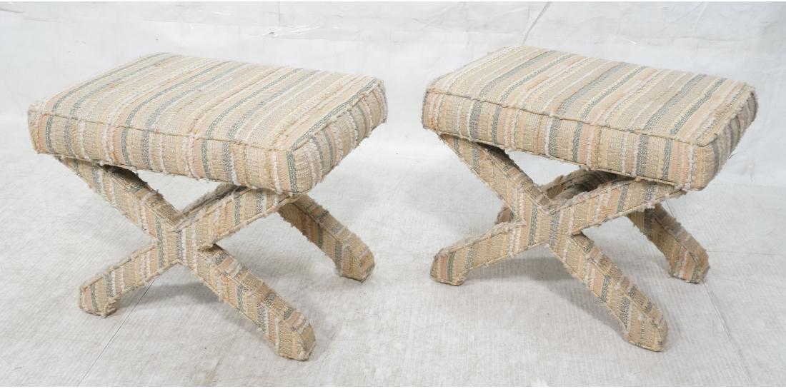 Pr Billy Baldwin Style Fully Upholstered Benches (1 of 10)