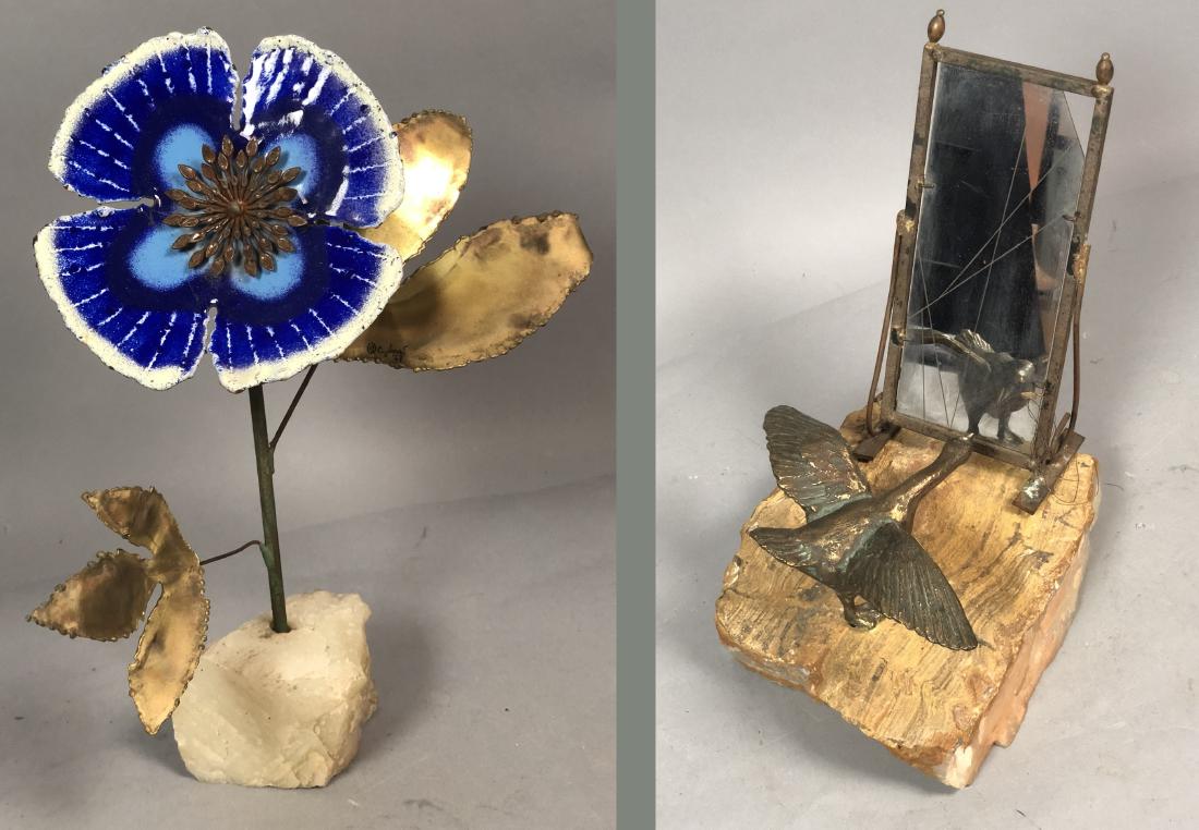 2 C. JERE Table Sculptures. Enamel flower with le (1 of 12)