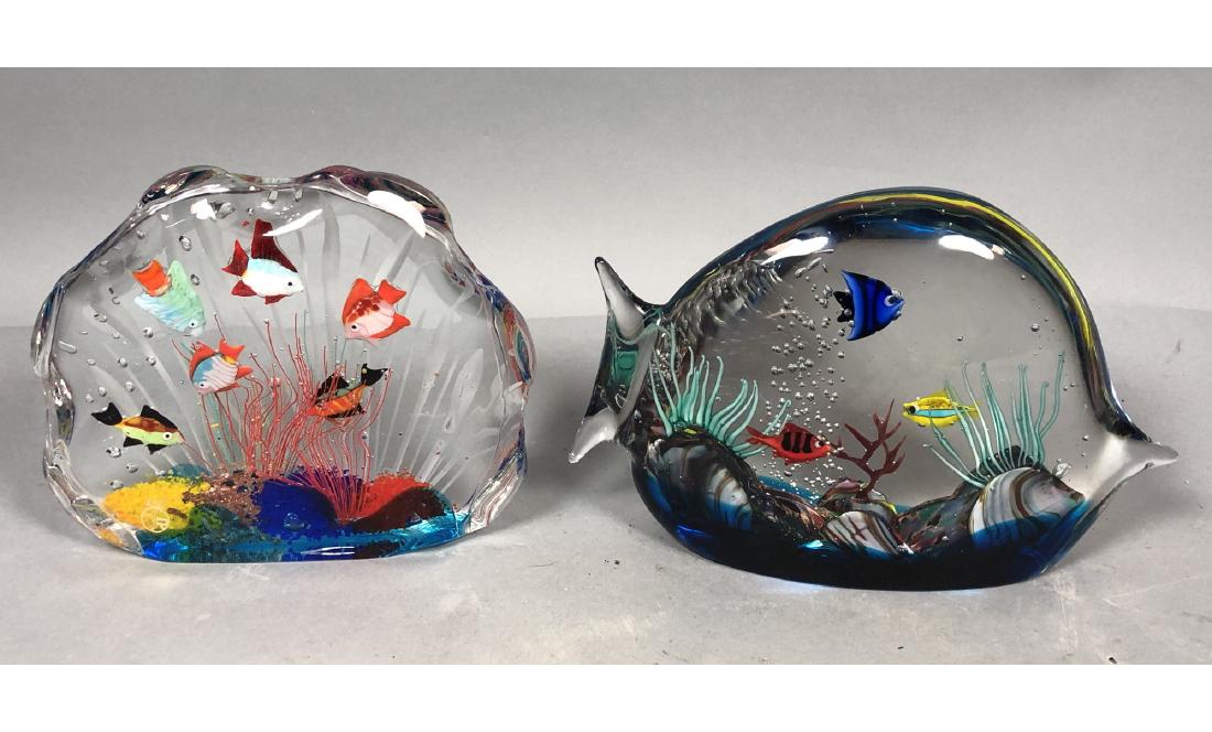 2pc Murano Art Glass Table Sculptures. Internal F (1 of 6)