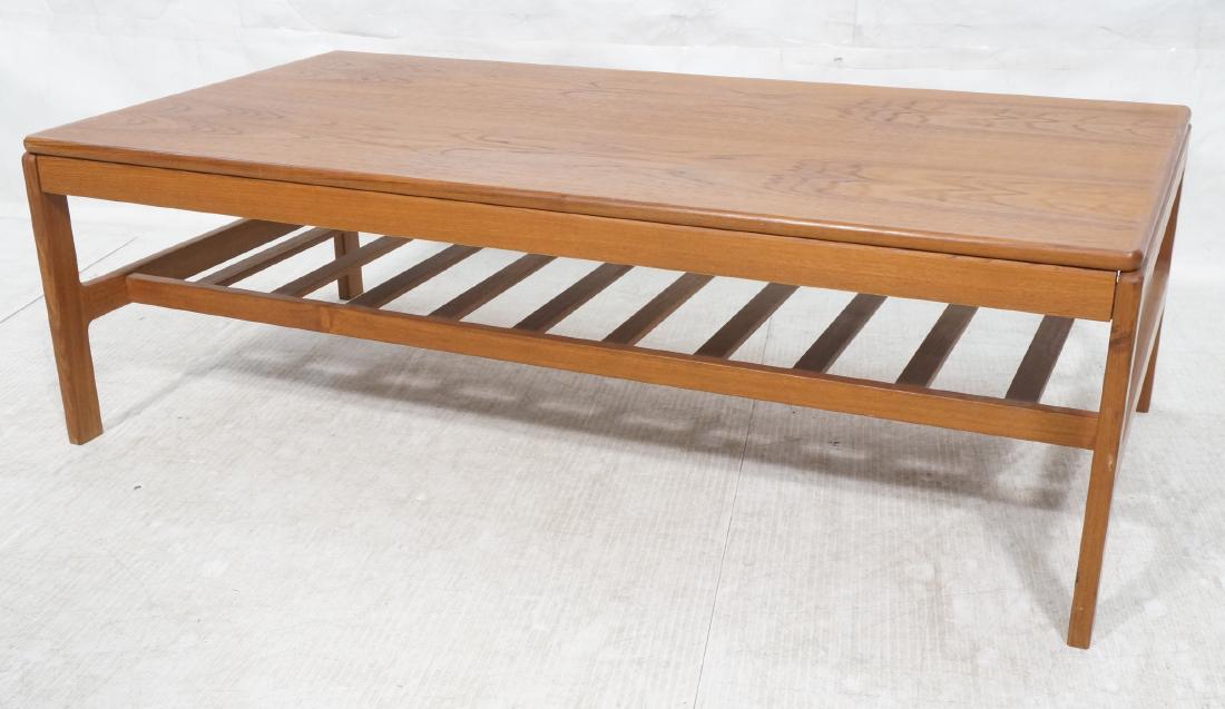 Danish Modern Teak Cocktail Coffee Table. Lower s (1 of 9)