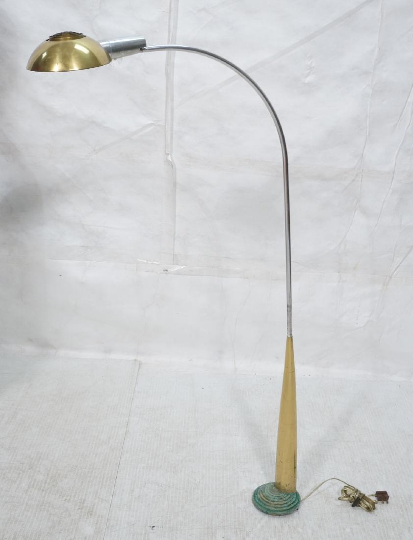 Cedric Hartman Brass Chrome Floor Lamp. Stepped m (1 of 13)