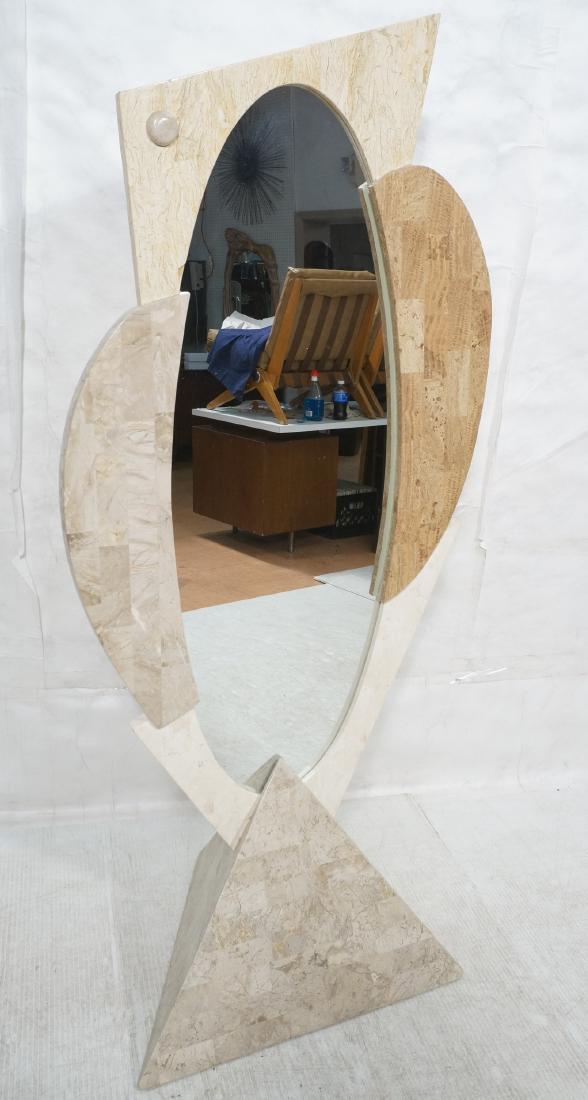 Maitland Smith Style Sculptural Stone Floor Mirro (1 of 11)