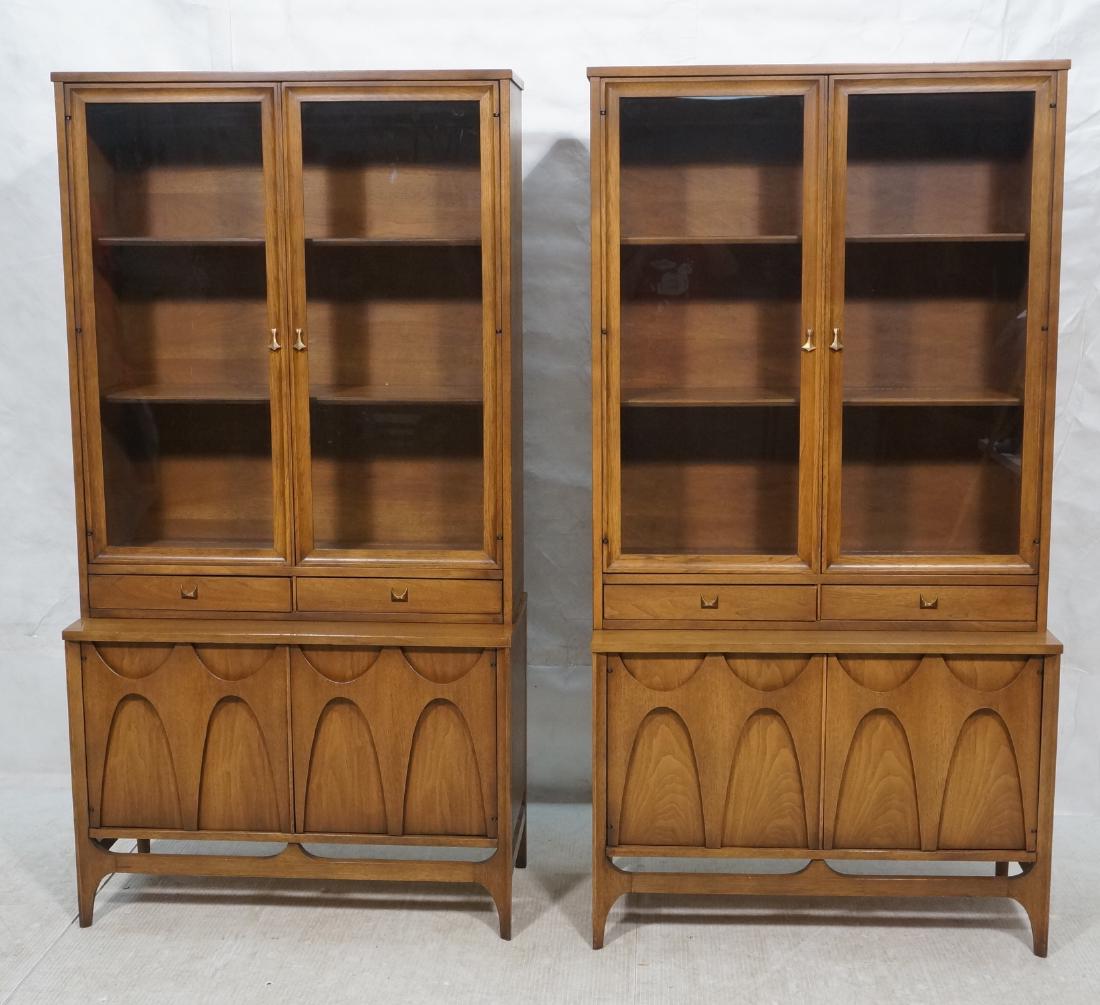 2 Brasilia China Cabinets.  2 part cabinets with (1 of 10)