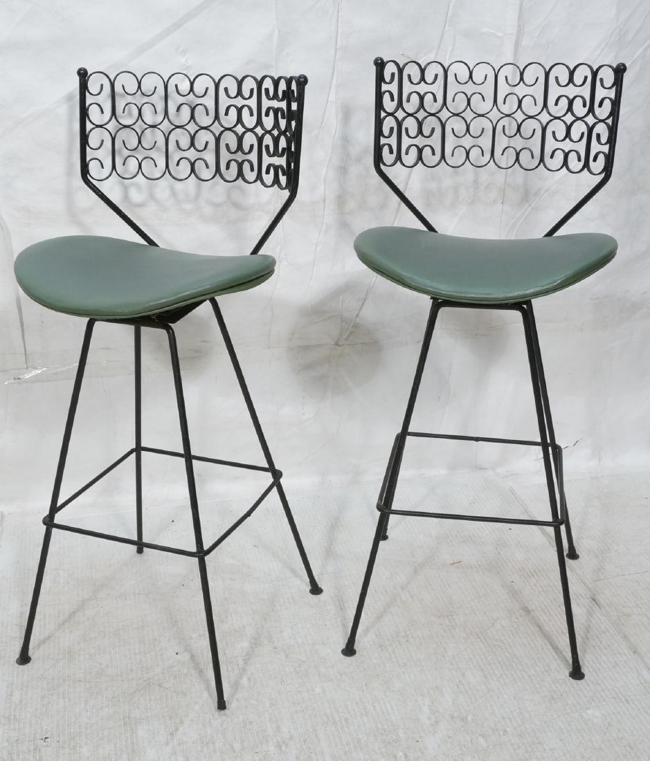 Pr Arthur Umanoff  Metal Modernist Bar Stools. De (1 of 6)