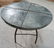 Industrial Round Zinc Top Occasional Table. Swive - 2