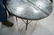 Industrial Round Zinc Top Occasional Table. Swive - 4