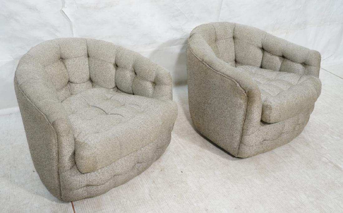 Pr Swivel Back Lounge Chairs. Baughman style with (1 of 6)
