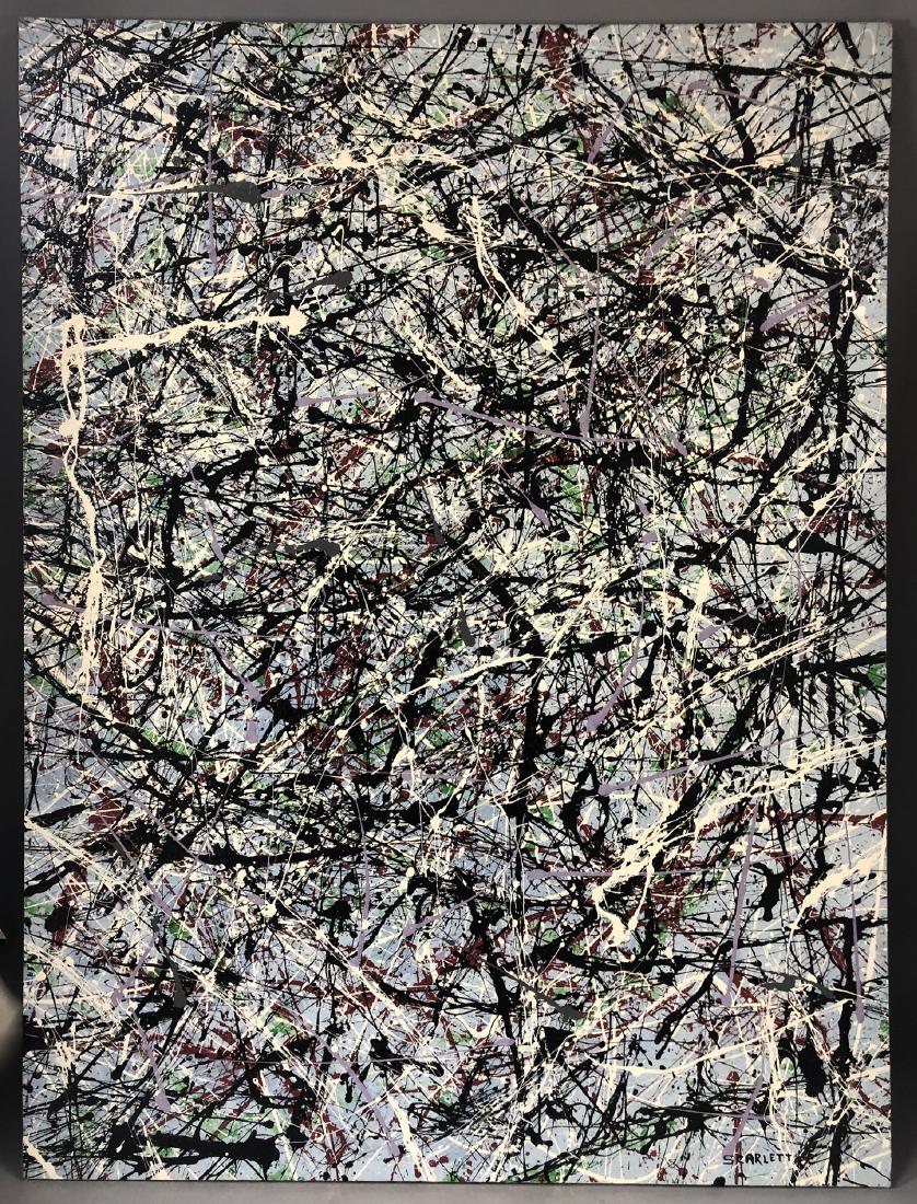 Scarlett Oil Painting on board Jackson Pollack St (1 of 10)