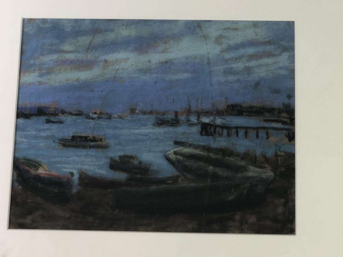 ARTIST UNKNOWN - 20th Century - VIEW FROM A DOCK (1 of 5)