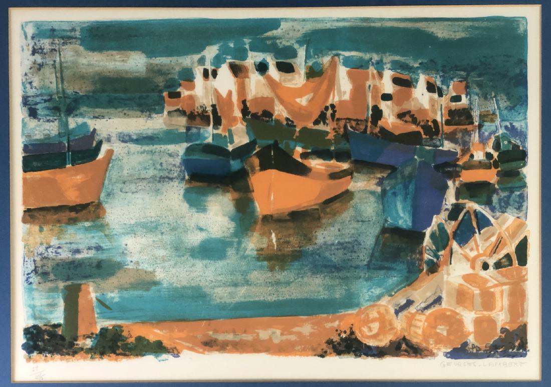 GEORGES LAMBERT (FRENCH, 1919-1998) - HARBOR SCEN (1 of 9)