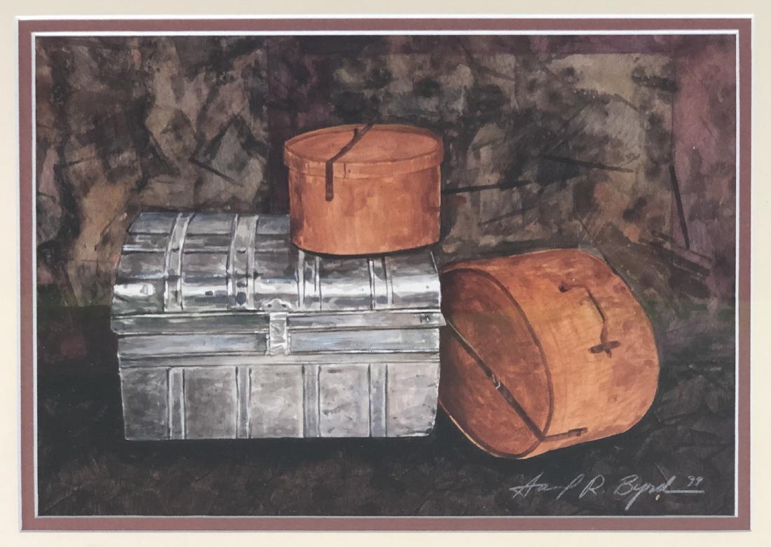 SAMUEL R. BYRD - 1999 - TRUNK AND HAT BOXES - Sig (1 of 5)
