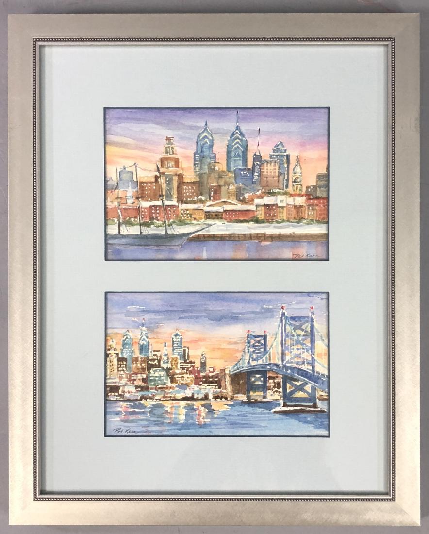 PATT KERR - 20th Century - TWO WORKS OF CITY VIEW (1 of 2)