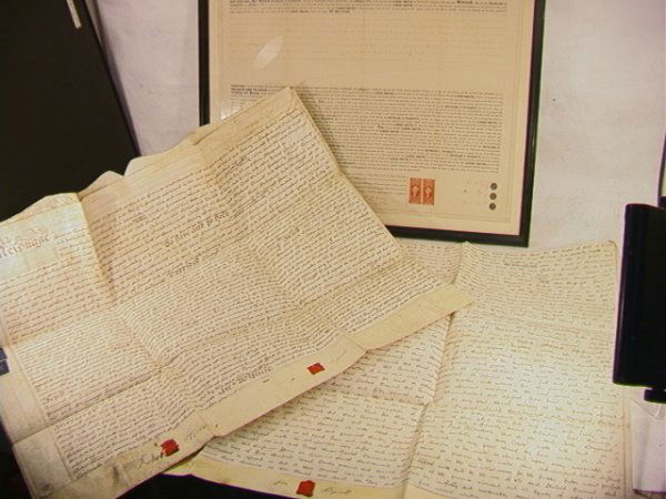 3 pcs 18th and 19th Century Indentures. One frame: 3 pcs 18th and 19th Century Indentures. One framed under glass. 1869 1778 1786. John Bagnall. Robert Tinnuis. Michael Fogerty. James Smith. All with stamps and seals. Dimensions: Condition: Very Good