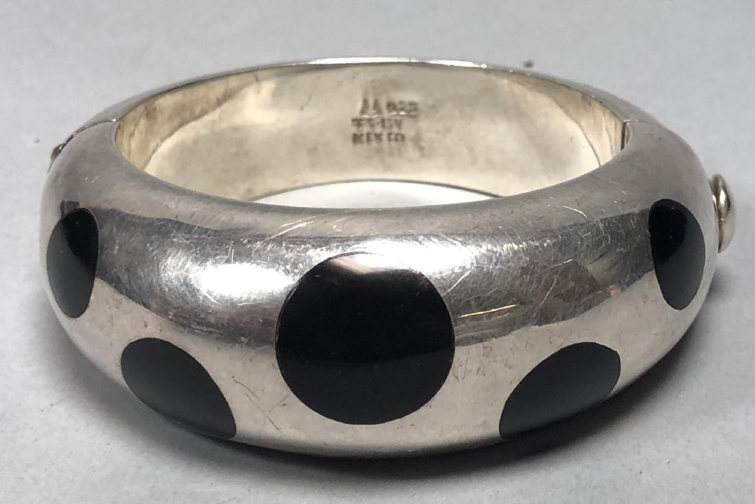 Modernist Taxco Mexican Sterling Bangle Bracelet. (1 of 6)