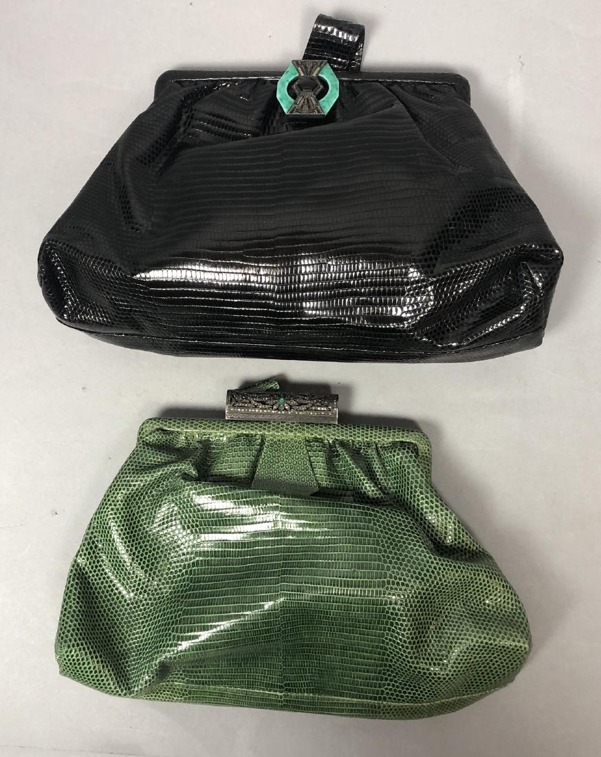 2 Vintage Faux Lizard Art Deco Style Clutches. Bo (1 of 8)