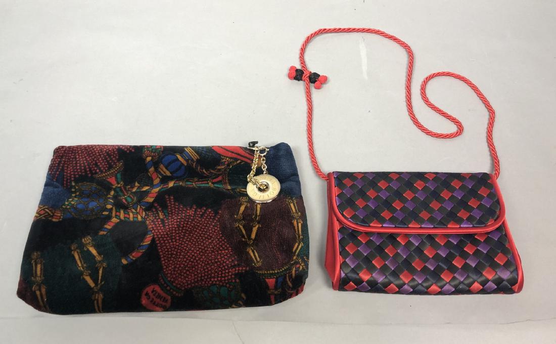 2pc BOTTEGA VENETA Clutch Purses. Woven satin rib (1 of 6)