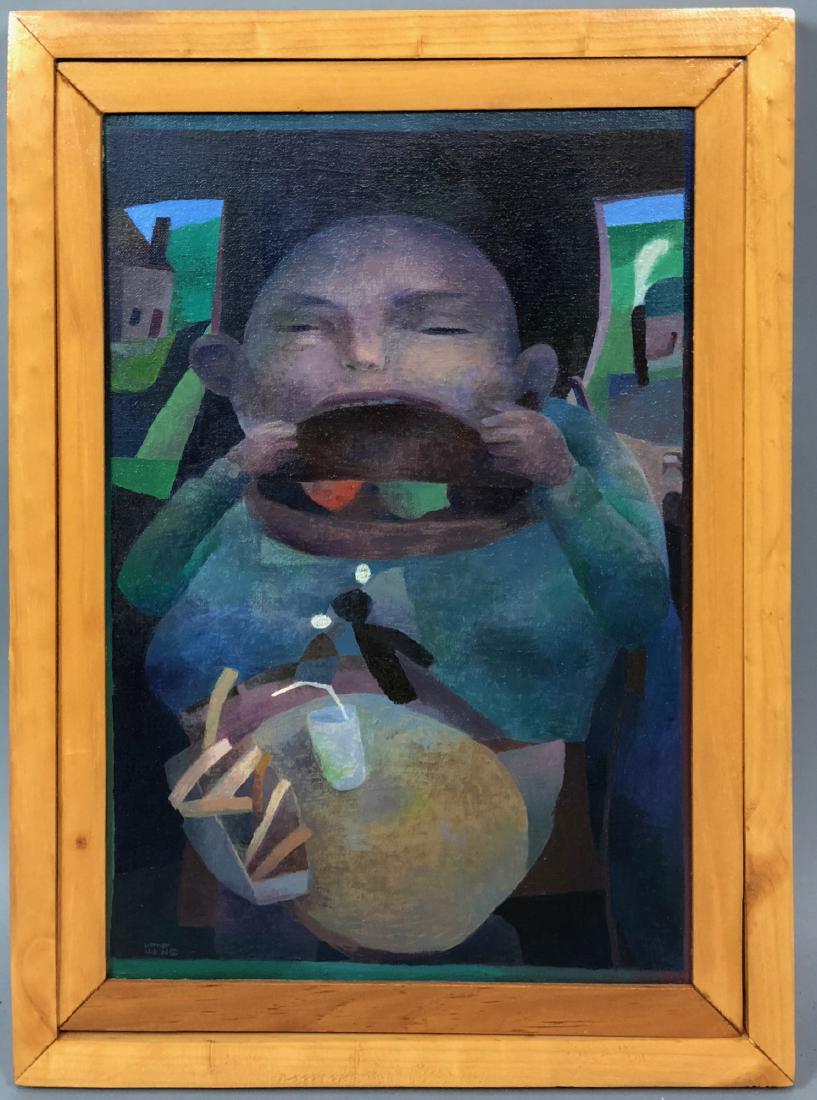 TOM WERNER Modernist Abstract Figural Painting. C (1 of 7)