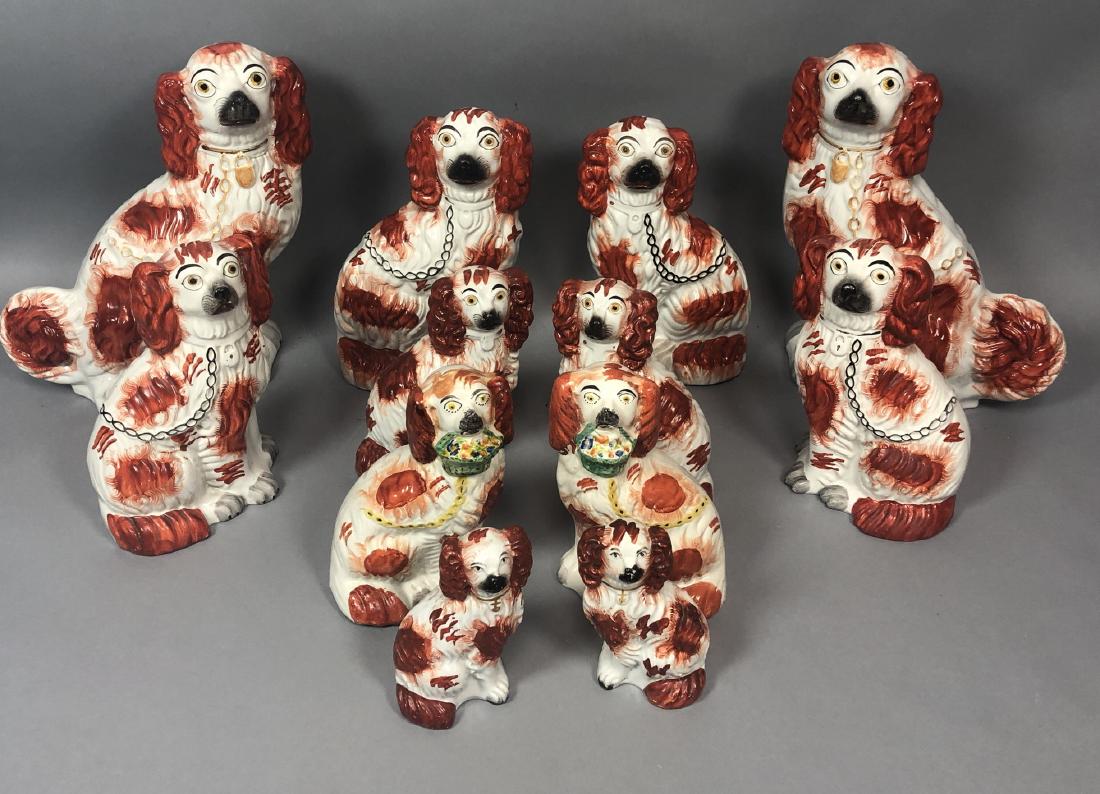 Lot 12 Staffordshire England Spaniel Dog Figurine (1 of 19)