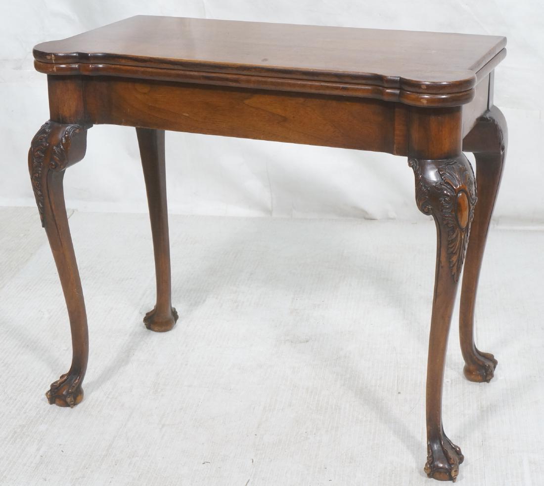 Antique Mahogany Flip Top Game Table. Notched cor (1 of 13)