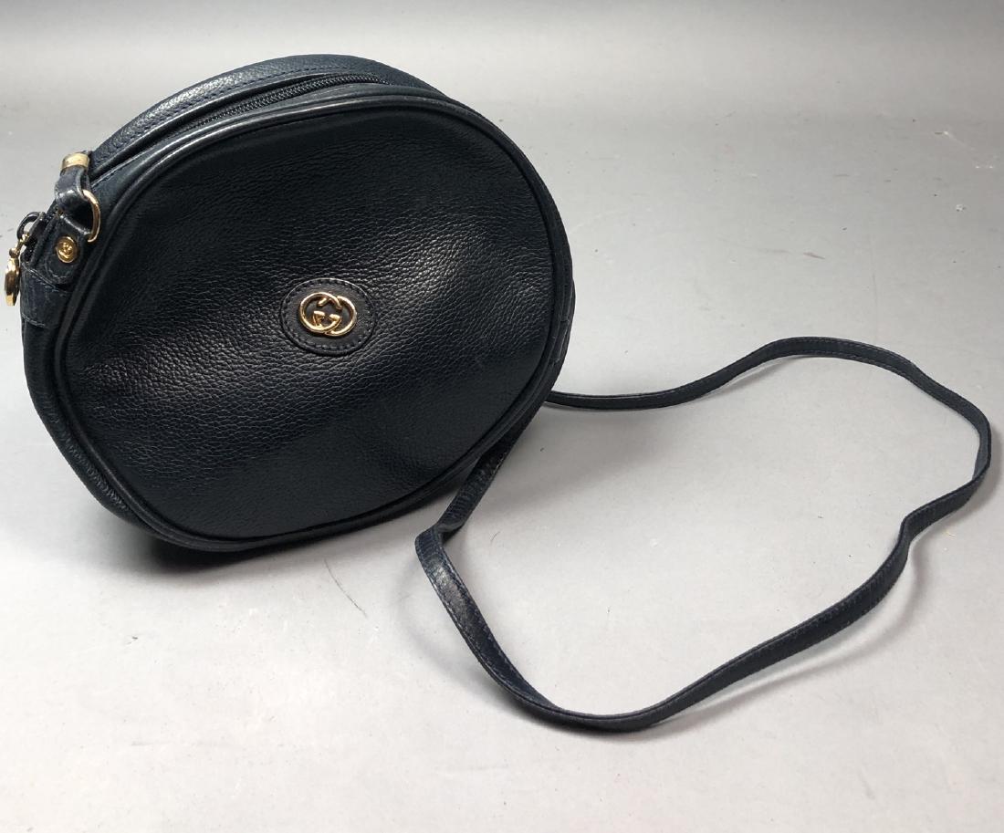 GUCCI Blue Leather Round Designer Shoulder Bag. D (1 of 7)