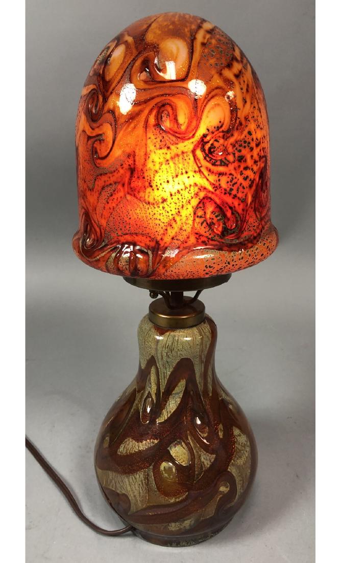 Vintage Art Glass Table Lamp. Glass elements with (1 of 7)