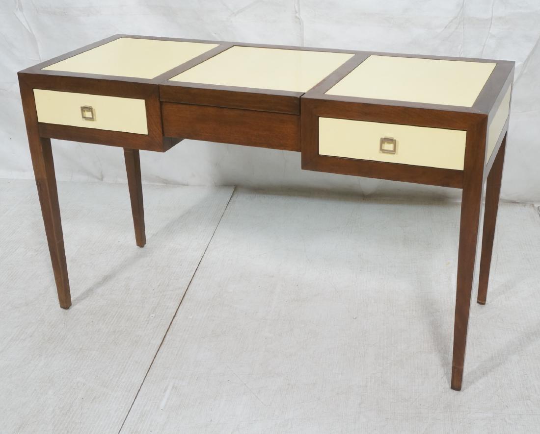 WILLIAMS SONOMA HOME Walnut Leather Vanity Desk. (1 of 13)
