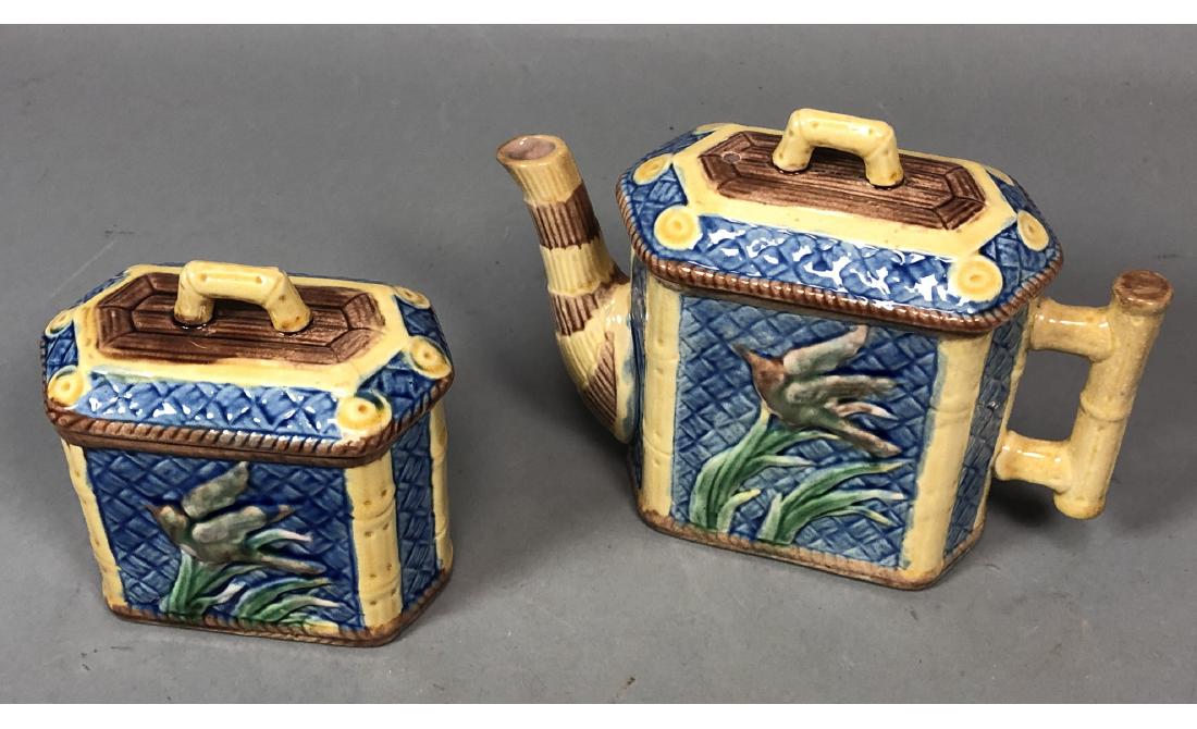 2pc GRIFFIN SMITH HILL Tea Pot and Lidded Jar. As (1 of 9)