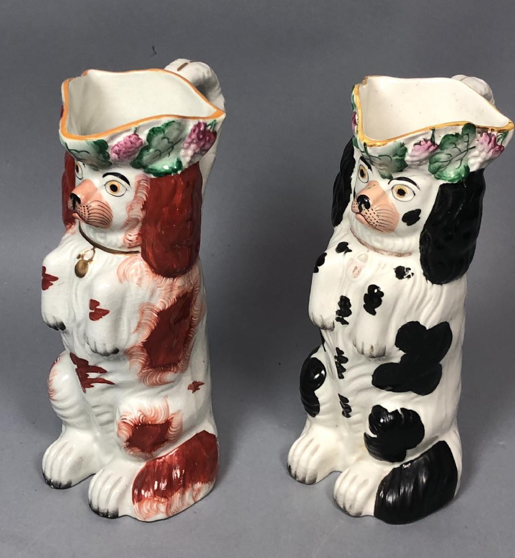 2 Staffordshire England Spaniel Water Pitchers. F (1 of 7)