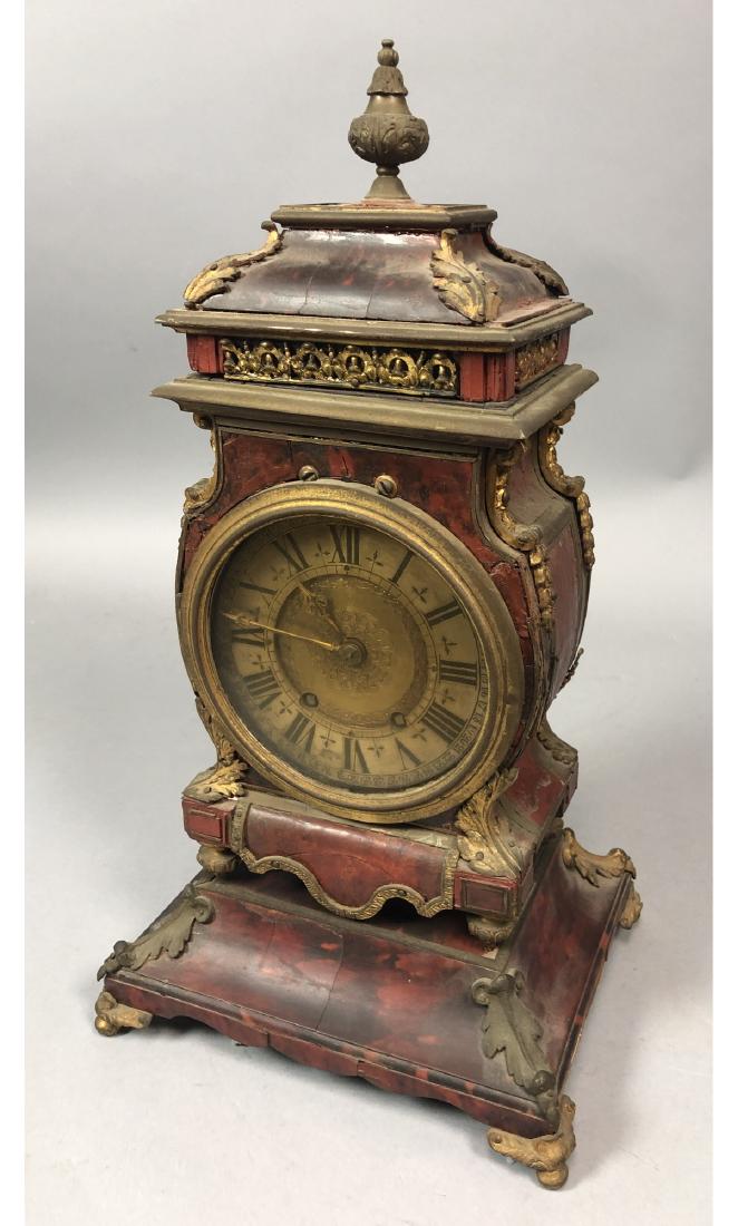 Antique Boulle Gilt Bronze French Clock. Wood cas (1 of 9)