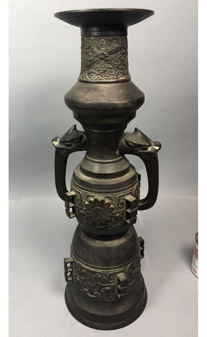 Heavy Metal Asian Style Candle Holder. Stepped ha (1 of 7)