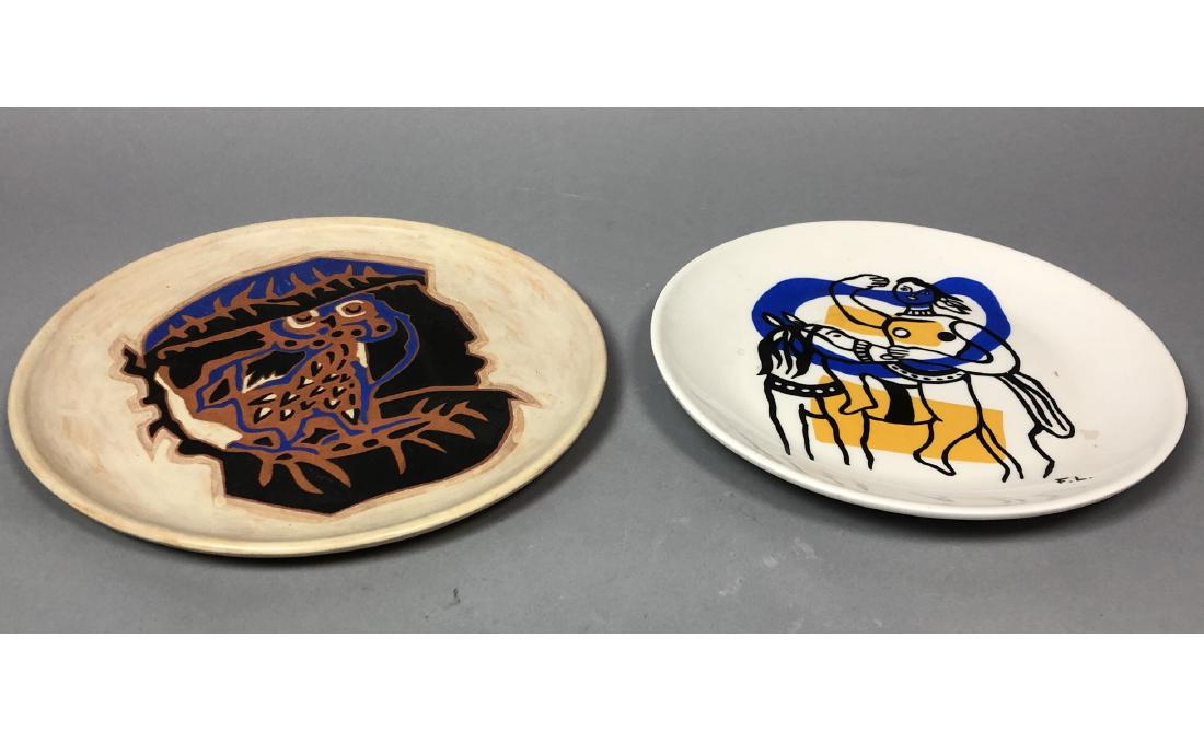2pc Plates. FERDINAND LEGER - J LURCAT Sant-Vicens (1 of 7)