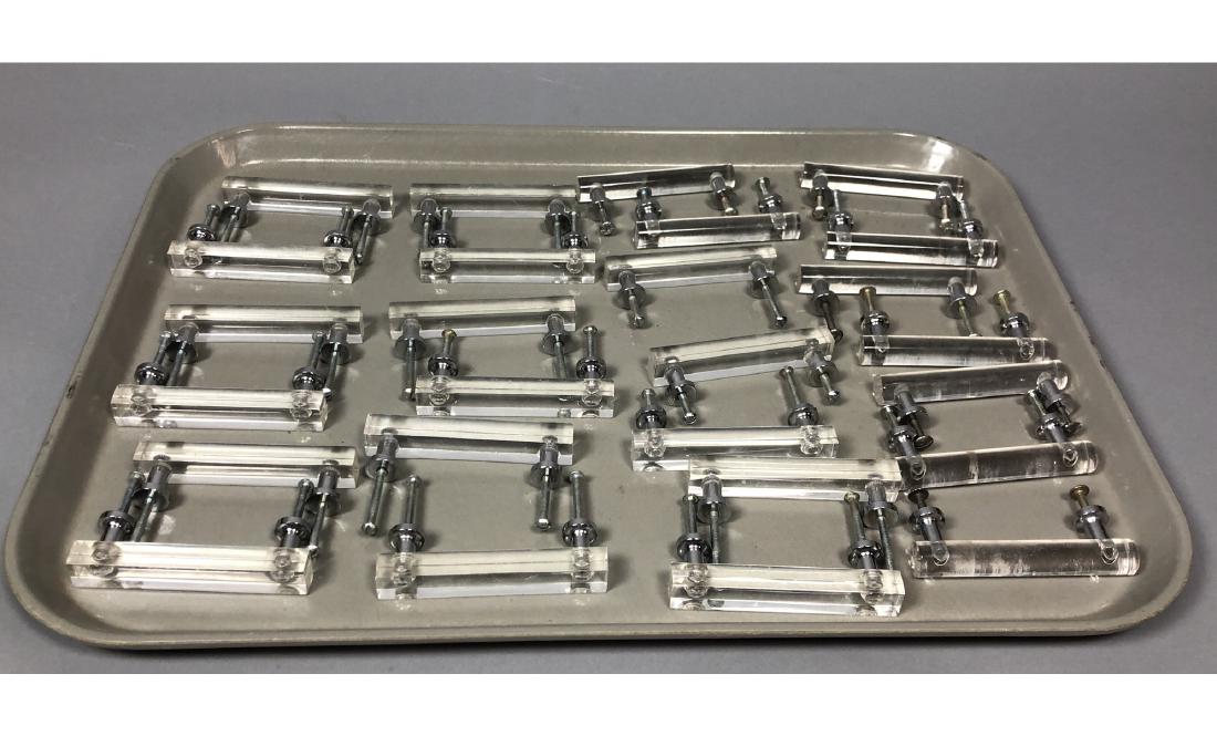 Large Lot Modernist Lucite Drawer Handles Pulls. (1 of 7)