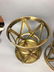 Pr SARREID Style Brass Modernist Corseted Stools - 6
