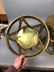 Pr SARREID Style Brass Modernist Corseted Stools - 7