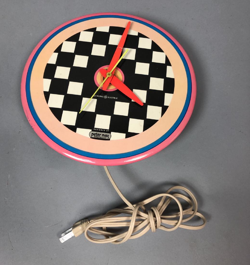 PETER MAX Op Art Checkerboard Wall Clock. Vintage (1 of 7)