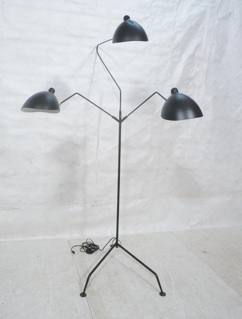 SERGE MOUILLE style Black Arm Tripod Floor Lamp. (1 of 12)