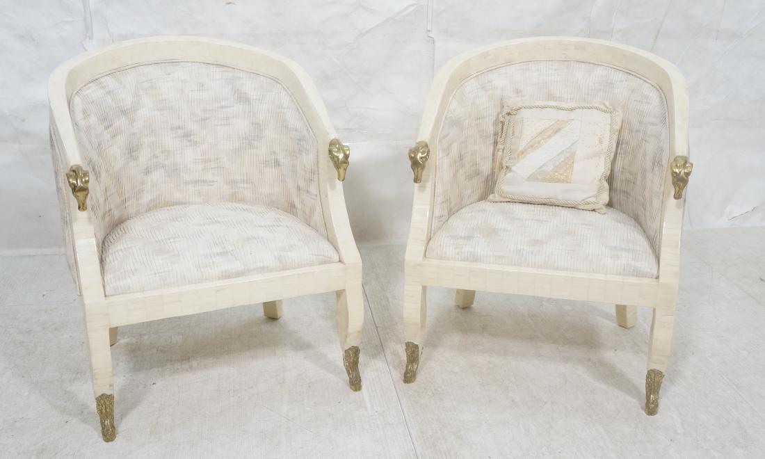 Pr ENRIQUE GARCEL Tesserae Lounge Chairs. Brass R (1 of 14)
