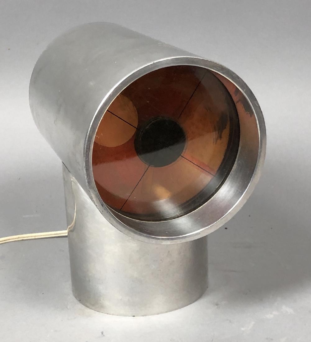 AURORA Electric Modernist Clock. Silver Metal Cas (1 of 8)