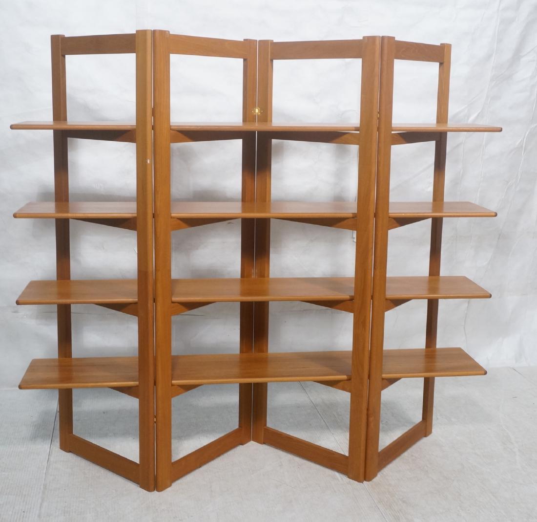 Danish Modern Teak 4 Shelf Display Unit. Folding