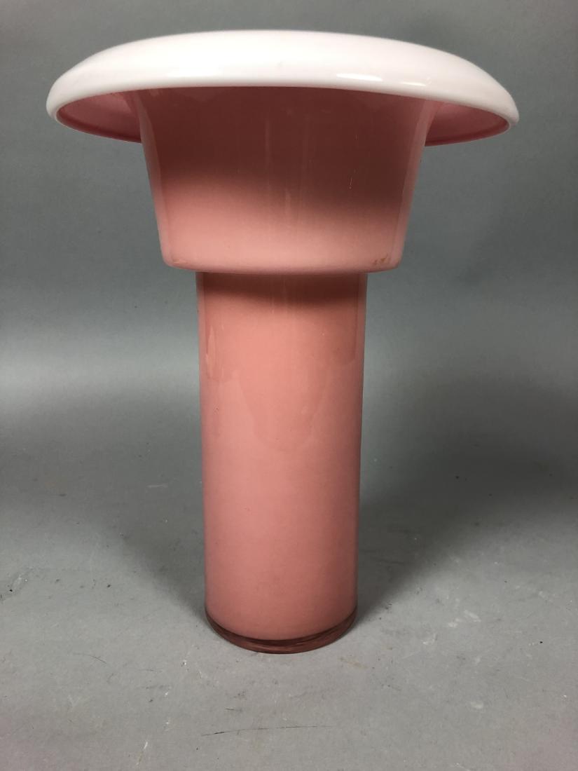 MEMPHIS Pink Art Glass Vase. ETTORE SOTTSASS, Sty (1 of 6)